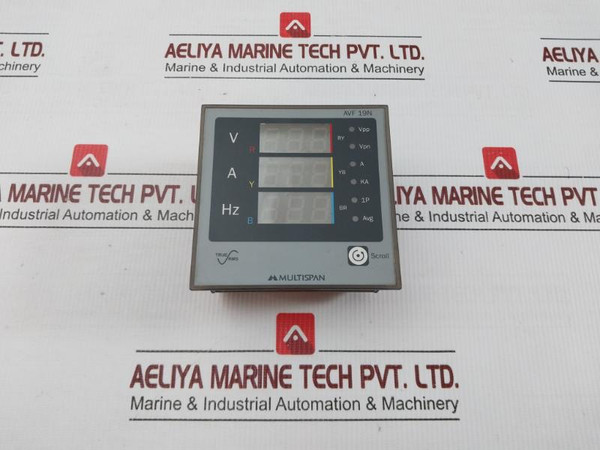 Multispan 230V Ac, 50Hz 3-phase Digital Multifunction Meter Avf 19N