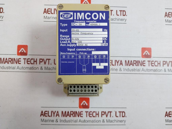Frequency Converter 220 Ac 5Va Input 55-65 Hz Deif Fc-5N