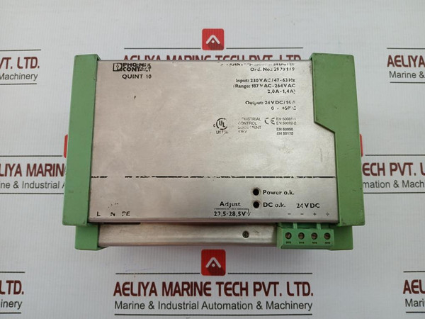 Phoenix Contact 24Vdc/10A Power Supply Quint Ps-230Ac/24Dc/10