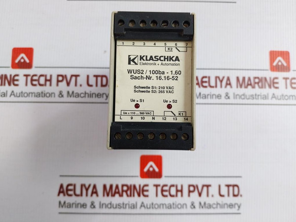 Wus2100Ba-1.60 Power Measuring Relay 100-300Vac By Klaschka