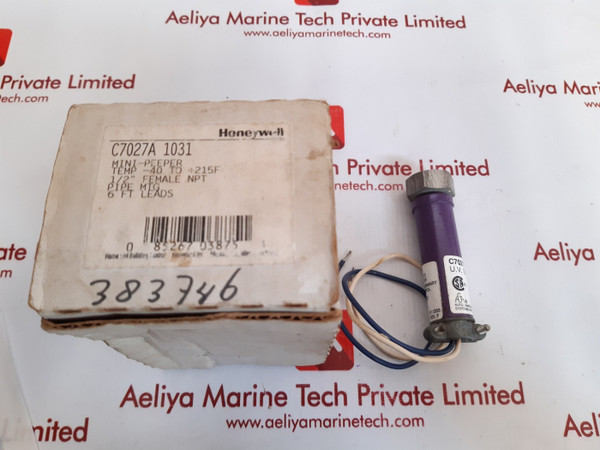 Honeywell C7027A 1031 2 U.V. Sensor Rev. F