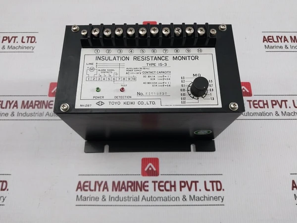 Toyo Keiki Insulation Resistance Monitor Ac200-230V50-60Hz Part No. Is-3