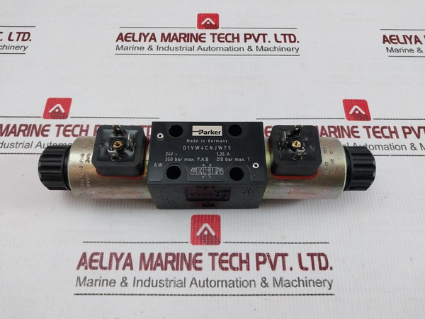 Hydraulic Directional Solenoid Valve 24V 1.25A 350Bar By Parker D1Vw4Cnjw75