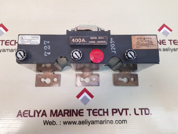 General electric tjk436t400 circuit breaker trip unit