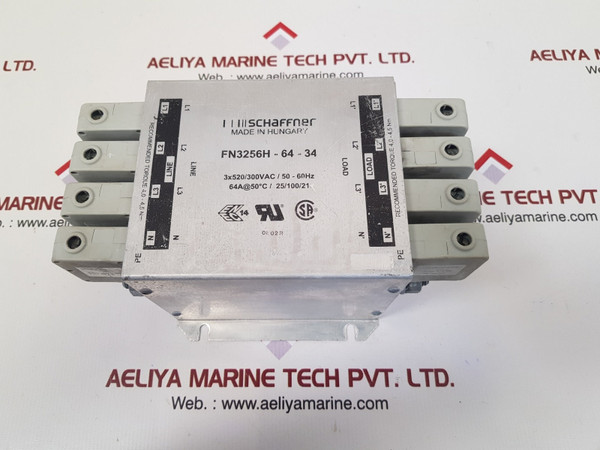 Schaffner fn3256h-64-34 power line filter