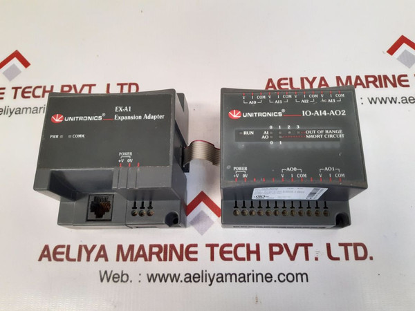 Unitronics io-ai4-ao2 expansion module with ex-a1 expansion adapter