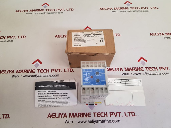 Crompton protector 252-pvug relay de-energize(std)