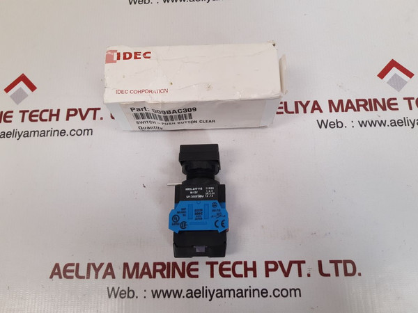 Idec hw2l-a1f11q illuminated push button white w-12v