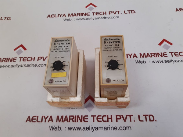Electromatic sa205 724 time delay relay 3-60 sec