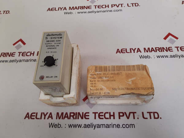 Electromatic S-system Sb245 024 Interval On Operate Time Relay 0.5-10 Min
