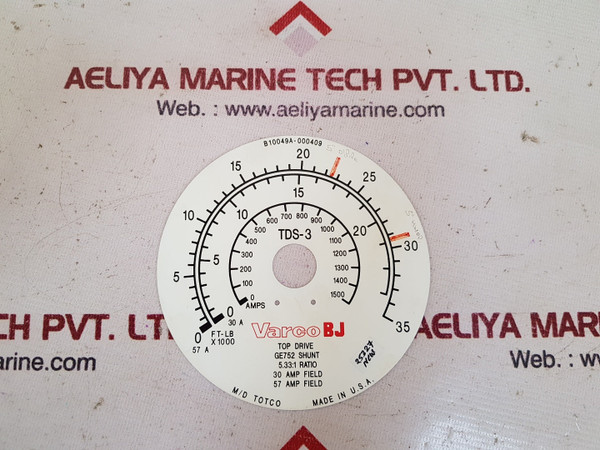 M/D Totco Varco Tds-3 0-1500 Amps