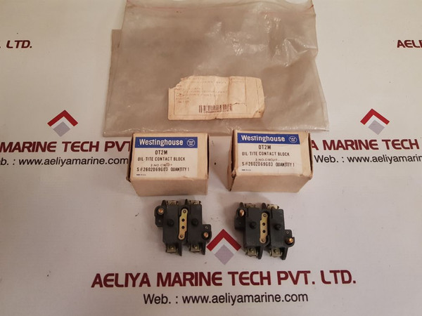 Westinghouse Ot2M Oil-tite Contact Block 2 N.O.