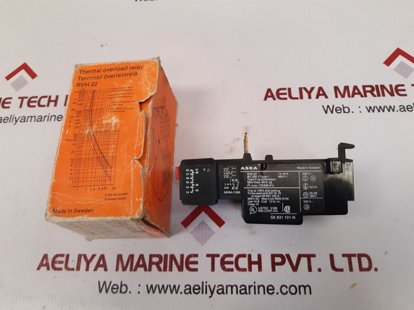 Asea rvh 22 thermal overload relay 13-18 a