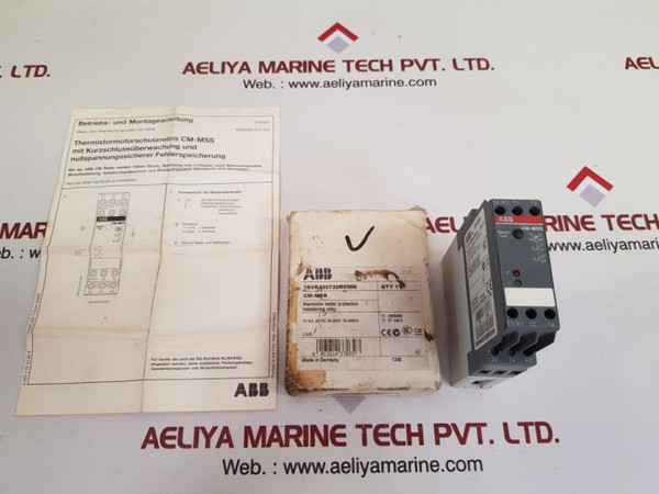 Abb Cm-mss 1Svr430720R0300 Thermistor Motor Protection Monitoring Relay 240V