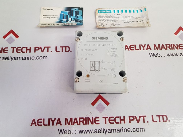 Siemens Bero 3Rg4043-6Kd00 Inductive Proximity Switch 20-265V Ac/Dc