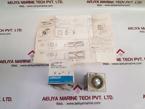Omron H3Ba-8H Timer Module 100/110/120Vac 0.5S To 100H 50/60Hz 5A 250Vac