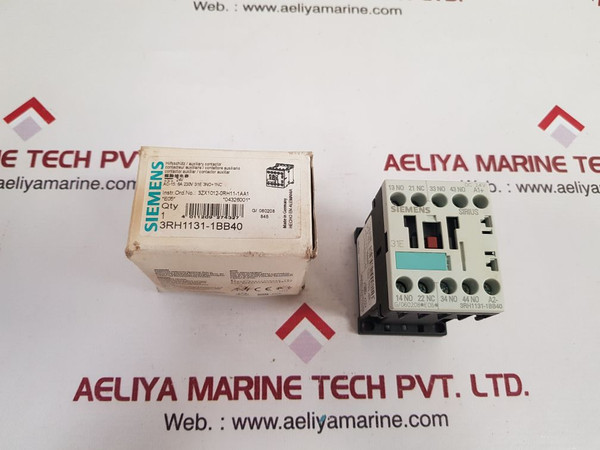 Siemens Sirius 3Rh1131-1Bb40 Auxiliary Contactor