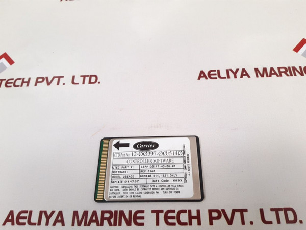Carrier 12-00397-00/5140 Controller Software 69Nt40-511,-521