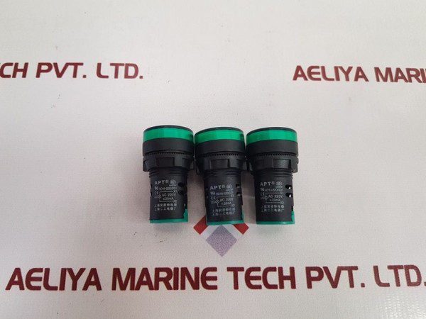 Set of 3x Apt ad16-22d/s31 green led signal light