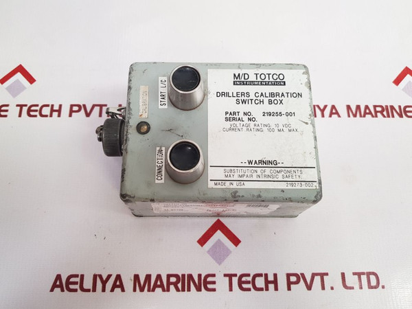 M/D Totco 219255-001 Driller Calibration Switch Box