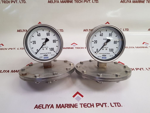Wika En 837-3 Pressure Gauge 0 To 100 Mbar