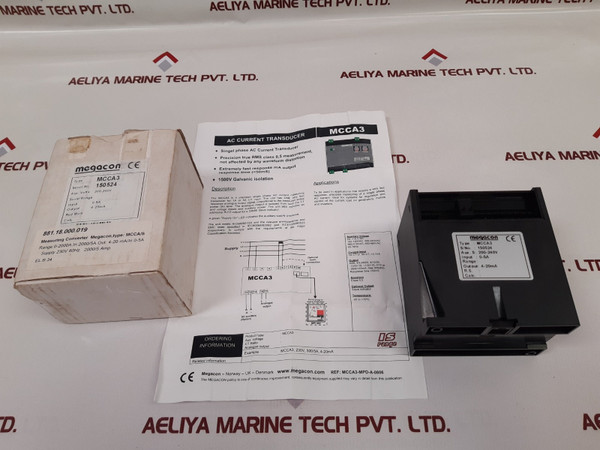 Megacon Mcca3 Ac Current Transducer 4-20Ma new