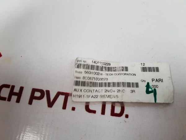 Siemens 3Rh1911-1Fa22 Auxiliary Switch Block