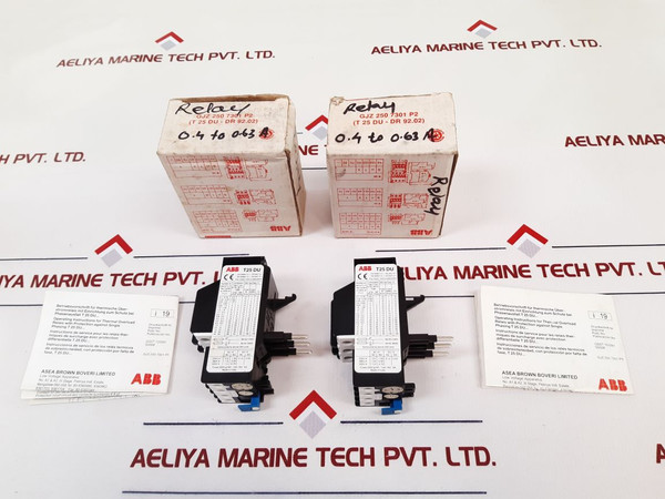 Abb T25 Du Overload Relay 0.4 To 0.63A 660/690V