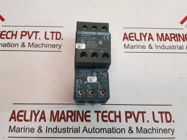 Telemecanique Gv2-g05 Terminal Block With Gv1L3 Circuit Breaker 690V 63A