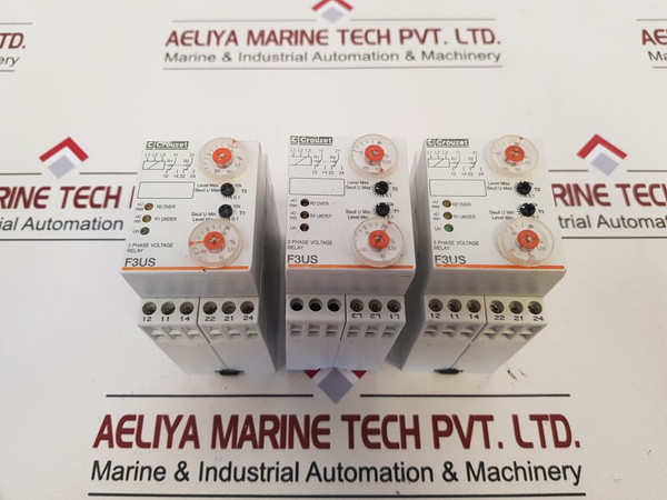 Crouzet 84 873 201 3 Phase Voltage Relay 8A/250V~1/3 Hp 240 Vac