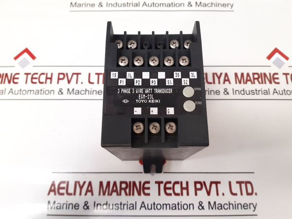 Toyo Keiki Egm-23L 3-phase 3 Wire Watt Transducer 100/110 Vac