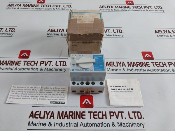 Schupa Parmley Graham Sen 254 25Amp 4 Pole Earth Leakage Circuit