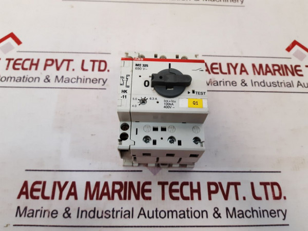 Abb ms 325 manual motor starter 4.0 to 6.3a