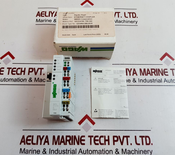 Wago 750-342 ethernet fieldbus coupler 24v dc