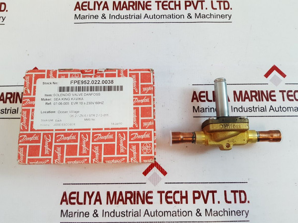 Danfoss Evr 10 032F1217 Solenoid Valve