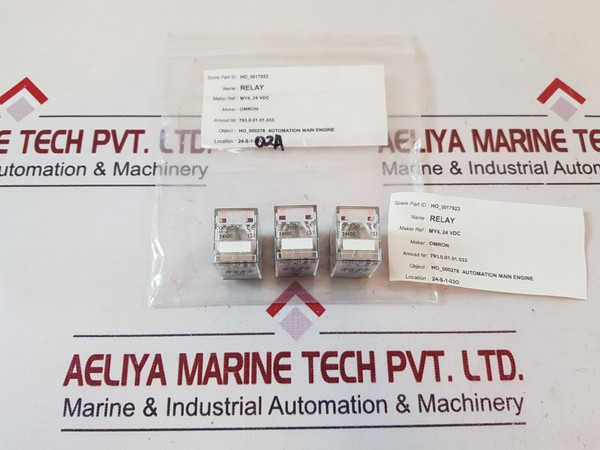 Lot Of 6X Omron MY4 24VDC Relay 5A 250VAC