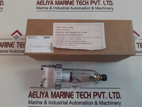 Filter Air Gea Pe Max 16Bar - 230Psi Westfalia Separator 0018-6296-600