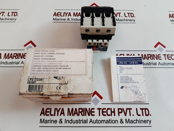 Telemecanique Lr2 D3361 Thermal Overload Relay
