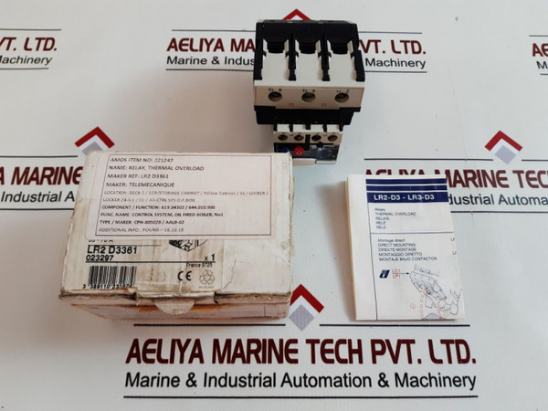 Thermal Overload Relay Lr2 D3361 Telemecanique