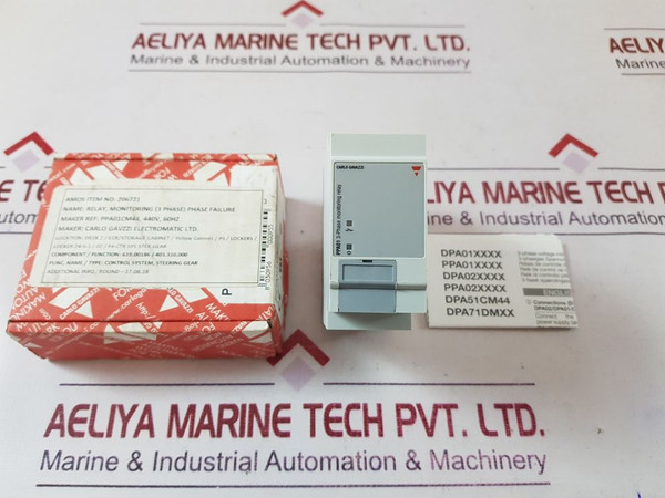 Carlo Gavazzi Ppa01Cm44 3-phase Monitoring Relay 240V 1/2Hp