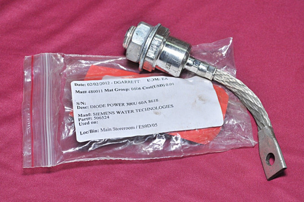 Siemens Power Diode 300U 60A 8618 by Siemens Water Technologies