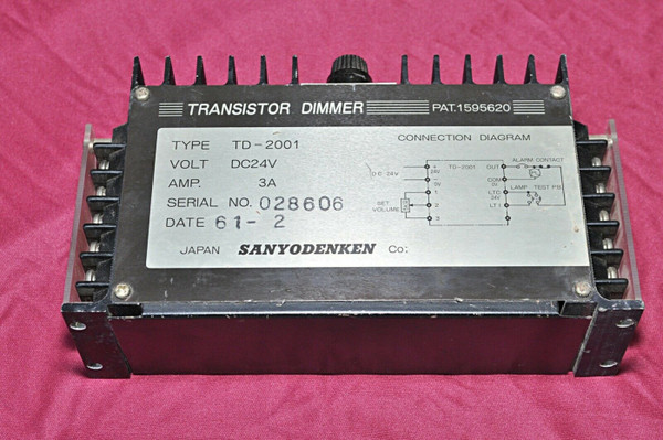 Sanyodenken transistor dimmer TD-2001, Japan voltage DC24V amp 3A