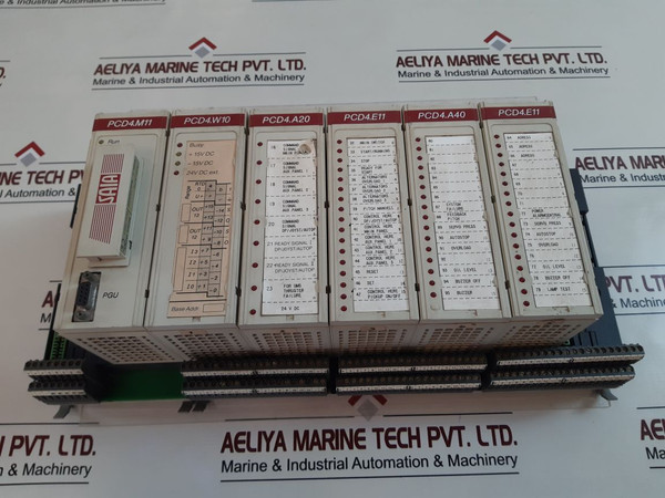 Saia Pcd4.M110+Pcd4.W10+Pcd4.A20+Pcd4.E11+Pcd4.A40 Processor Module Rack