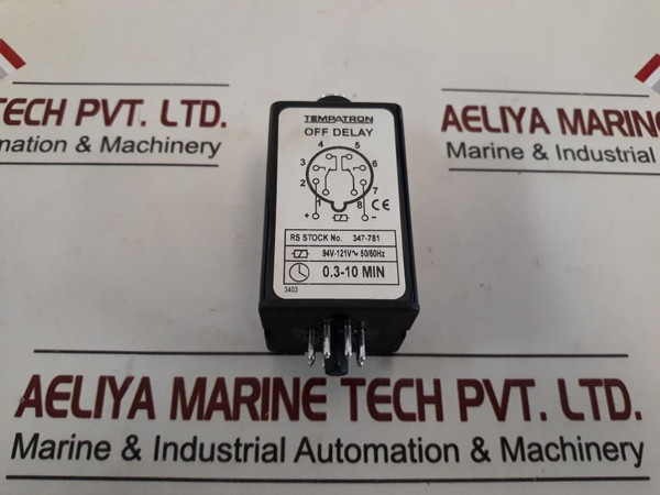 Rs 347-781 Time Delay Relay 8 Pin 94V-121Vac 50/60Hz