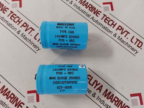 Lot Of 4X Mallory Cgs142T200V3C Capacitor 1400Mfd 200Vdc