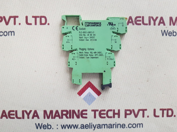 11X Phoenix Contact Plc-bsc-24Dc/21 Terminal Block Relay - 250v/6a