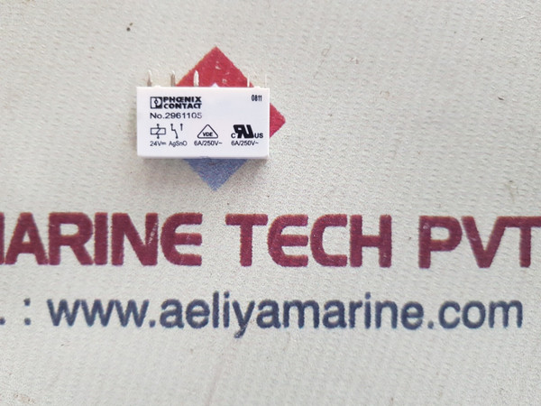 Phoenix contact single relay 24v=agsno 6a/250v~ 0811 made in cz