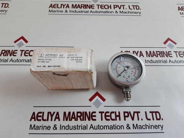 Afriso En 837 Cl.1.6 Pressure Guage 0 To 6 Bar 0 To 86 Psi