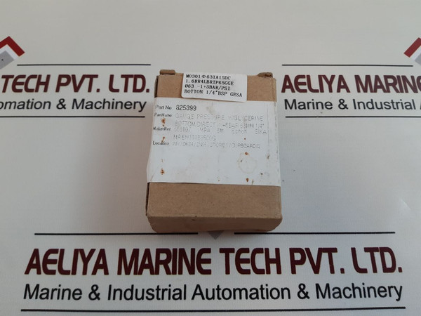 Gesa En 837-1 Cl.1.6 Pressure Gauge -15 To 70 Psi -1 To 5 Bar