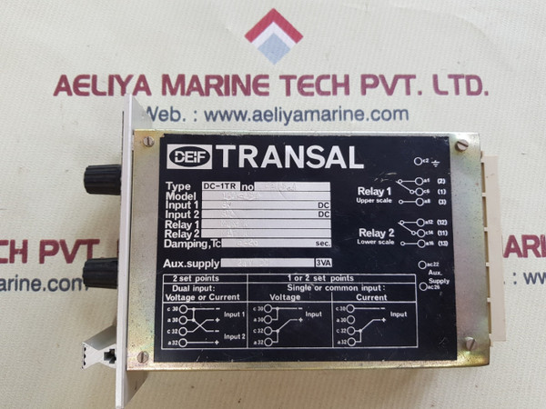 Deif 9845.4 relay transal model 13a-23a, 8vdc input, 415 gm